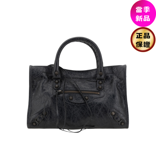 Balenciaga 811442 Le City 小羊皮 S 小款機車包  黑色銅釦 Balenciaga,Le City Small,Arena羊皮,Volcanic Rock,義大利製造