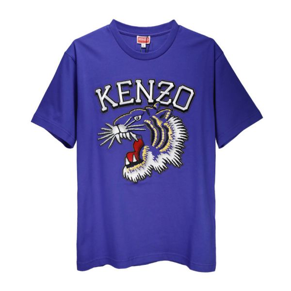 Kenzo 男款Logo 老虎刺繡圓領短袖棉T上衣  S/M/L/XL  紫藍色 Kenzo 男款Logo 老虎刺繡圓領短袖棉T上衣  S/M/L/XL  紫藍色