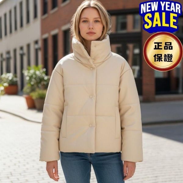 Nanushka 女款 Hide 絎縫鋪棉純素皮革外套  XS/M/L Miu Miu, 卡車外套, 華達呢, 燈芯絨衣領, 棉質, 義大利製造