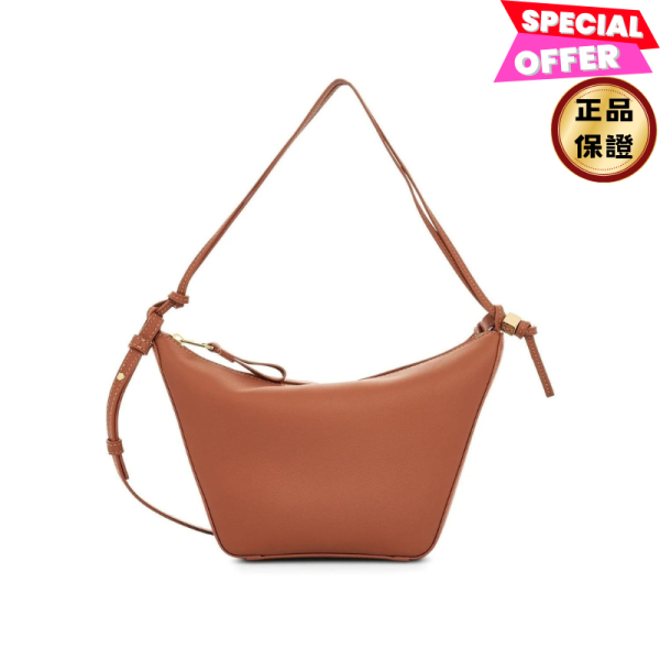 Loewe 經典小牛皮 迷你 Hammock Hobo 包    焦糖色 Loewe Hammock Hobo 包, 迷你小牛皮包, 焦糖色吊帶包, 西班牙製包款, 時尚肩背包, 百搭手提包, 小型多功能包