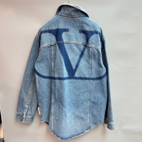Valentino 男款大號 VLOGO 標誌性牛仔襯衫 上衣  IT46/48﻿ 