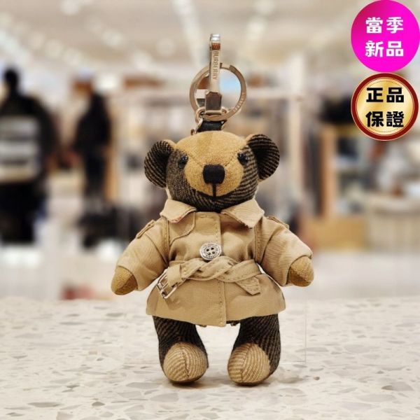 Burberry 80271671 領結裝飾Thomas 泰迪熊吊飾 Burberry 泰迪熊吊飾,Thomas 泰迪熊,精品包包吊飾,羊絨吊飾,精品配件