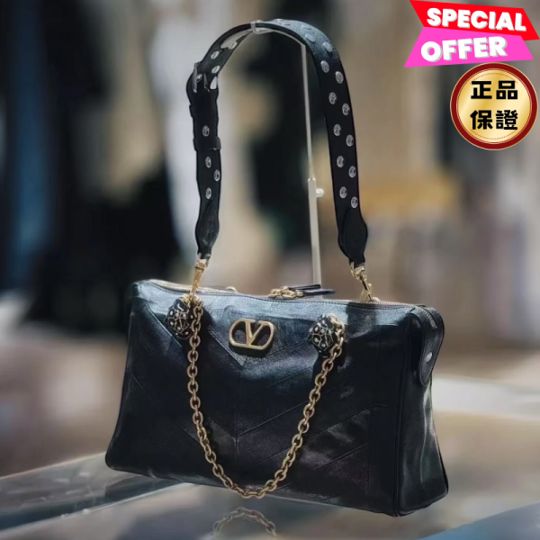Valentino Garavani Panthea 羊皮黑豹托特包 黑色 Valentino, PANTHEA, 羊皮革手袋, 義大利製造, VLOGO, 時裝秀款