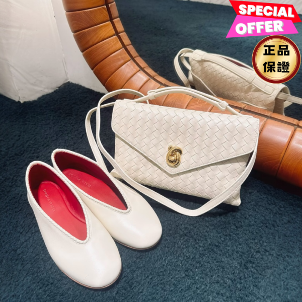 Bottega veneta 817191 Knot Lock 信封手提斜背包 Sea Salt 奶油白 Bottega veneta, Knot Lock, Intrecciato, 斜背包, 奶油白, 小羊皮, 義大利製