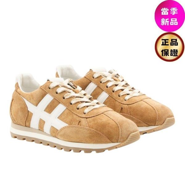 Hogan 女款 86er 麂皮復古阿甘運動鞋  棕色/底高4公分  IT36/36.5/37/37.5/38/38.5/39/40 Hogan Athletic,復古跑鞋,女款運動鞋,義大利製女鞋,H型鞋釘大底