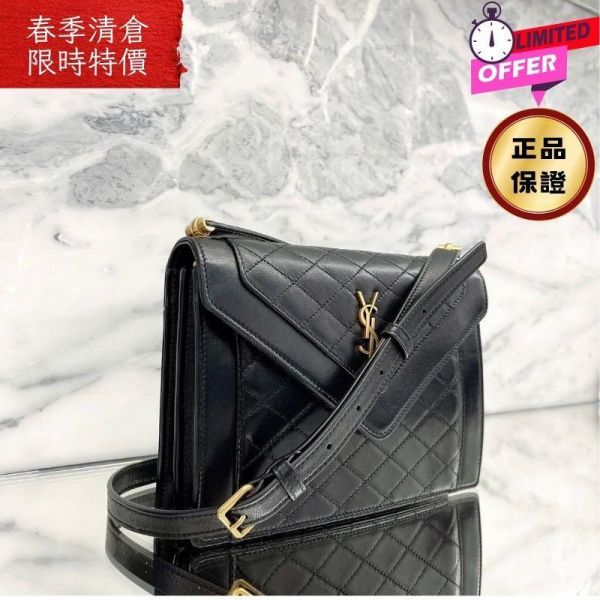 Saint Lauent 685574 YSL 絎縫小羊皮迷你 黑色Gaby 包 Saint Laurent迷你包, YSL Gaby包, 小羊皮迷你包, 黑色迷你包推薦, 絎縫包包, 高端奢華手拿包, 可調肩帶包包, 名牌包, 斜挎包搭配, 時尚手提包。