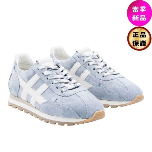 Hogan 女款 86er 麂皮復古阿甘運動鞋  藍色/底高4公分  IT35/36/37/37.5/38/38.5/39/40/41 Hogan Athletic,復古跑鞋,女款運動鞋,義大利製女鞋,H型鞋釘大底