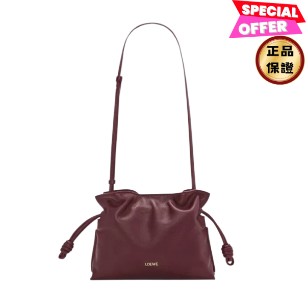 Loewe 迷你納帕小牛皮 Mini Flamenco 包  酒紅色 Loewe, Mini Flamenco 包, 納帕小牛皮, 抽繩設計, 西班牙製造