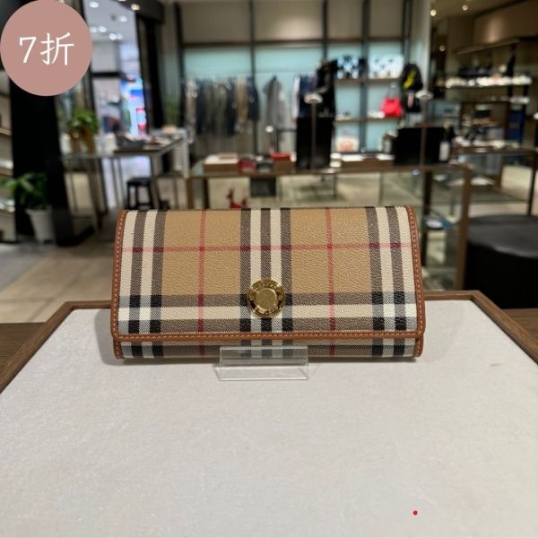 Burberry 80704141格紋長款皮夾/錢包  典藏米色 Burberry 80704141格紋長款皮夾/錢包  典藏米色
