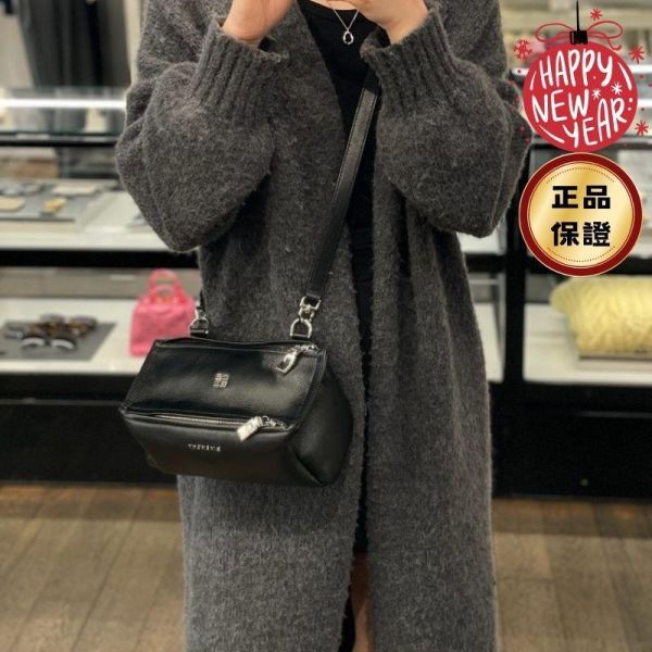 Givenchy Pandora 迷你山羊皮潘朵拉斜背包 黑色 Givenchy, Pandora, Mini Pandora, 斜背包, 山羊皮, 黑色