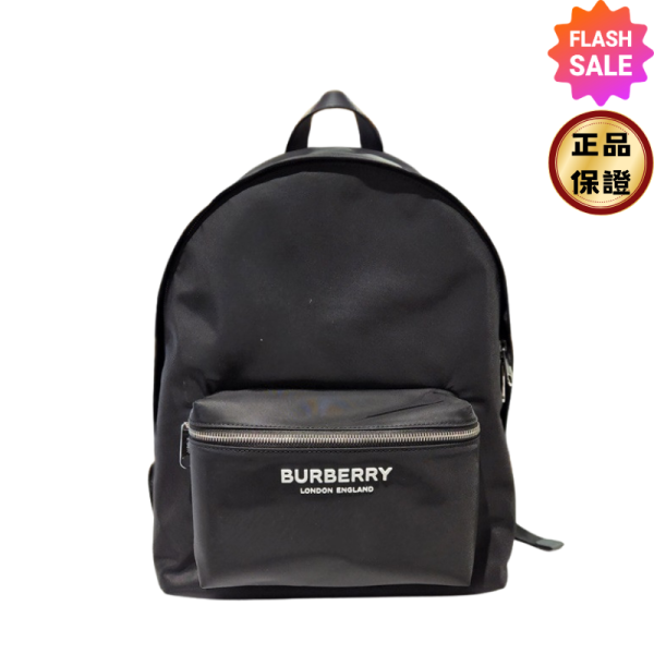 Burberry 80634951 尼龍雙肩後背包    黑色 Burberry雙肩包, 尼龍後背包, 黑色雙肩包, 筆電隔層後背包, 義大利製精品包, Burberry時尚背包, 抗撕裂背包, 都會型男包款