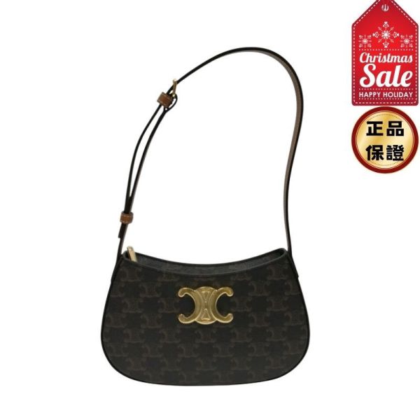 Celine 115702 老花凱旋門中款 Tilly 包   黃褐色 Celine老花包, 凱旋門Tilly包, Celine經典包, 中款肩背包, Celine黃褐色包