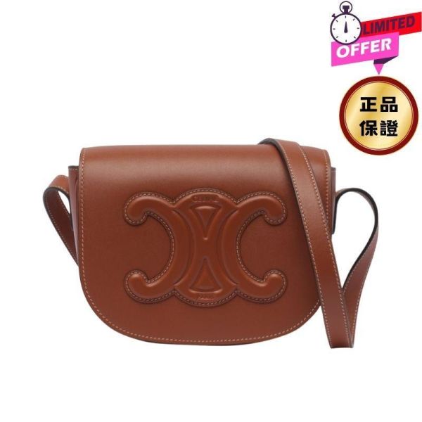 Celine 198263 Cuir 小牛皮 凱旋門 Folco 馬鞍包    黃褐色 Celine Folco 信差袋、Celine小牛皮包、義大利製奢華包款
、黃褐色奢華肩揹包、Celine正品包優惠、義大利製Celine包款
、Celine Folco 小牛皮信差袋、義大利製Celine斜揹包、奢華黃褐色手袋