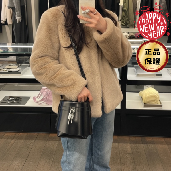 Givenchy Shark Lock 水桶包  黑色/付長肩帶 Givenchy Shark Lock,水桶包,黑色小牛皮包,肩背斜挎,義大利製造