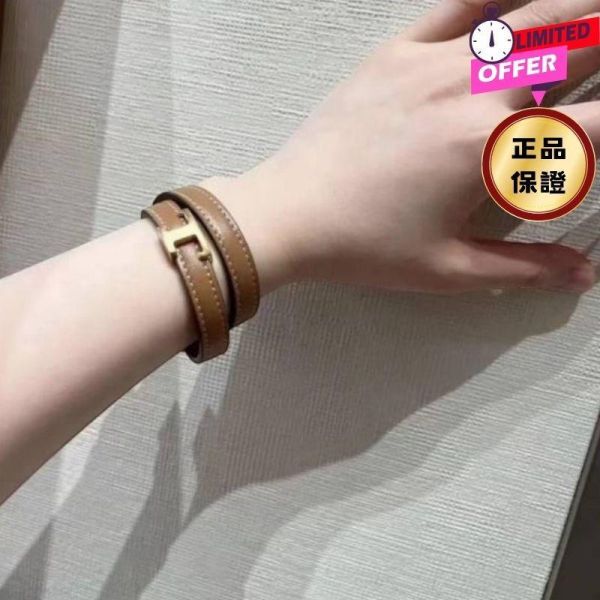 Tod's T Timeless 精美皮革雙圈手鍊  棕色 Tod's,TTimeless,皮革手鍊,義大利飾品,Tods bracelet