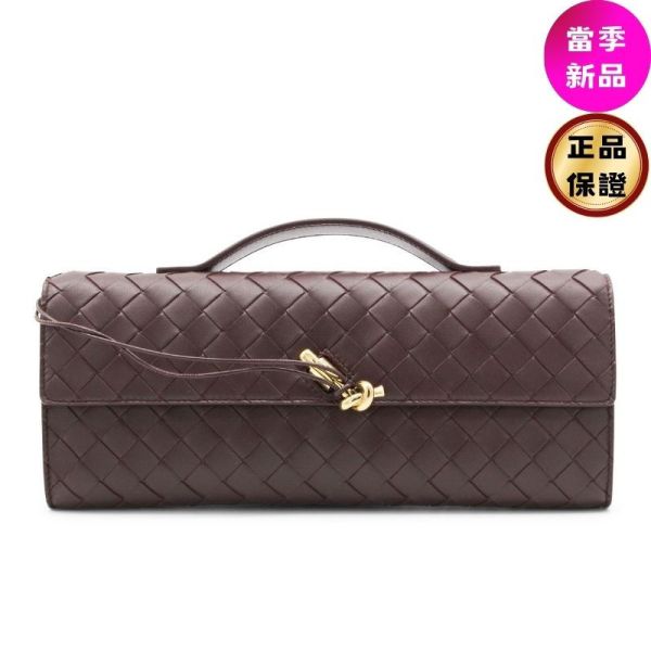 Bottega Veneta 741511 Andiamo 羊皮編織 Clutch 手拿包  棕色 Bottega Veneta, Andiamo Clutch, Intrecciato 編織, 羊皮, 義大利製造, 手拿包