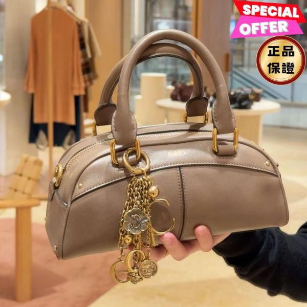 Chloe 小款柔軟小牛皮 Bowling 保齡球包 Deep Taupe 深太妃糖色 Chloe Bowling Bag,小牛皮包,精品手提包,斜背包,Chloe 包款