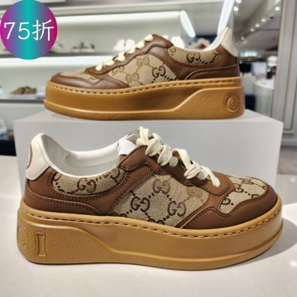 Gucci 676092 女款 Original GG帆布運動鞋    米色及烏木色    IT35/35.5/36/36.5 Gucci 676092 女款 Original GG帆布運動鞋    米色及烏木色