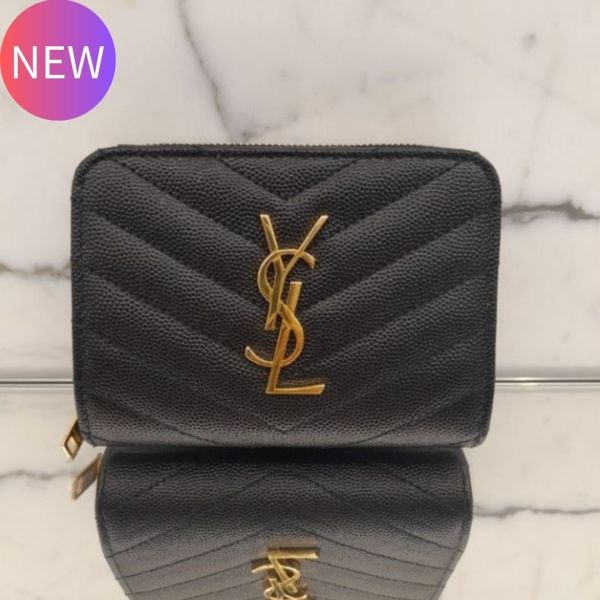 Saint Laurent YSL 668288   Cassandre Matelassé 荔枝皮短夾    黑色 Saint Laurent YSL 668288   Cassandre Matelassé 荔枝皮短夾    黑色