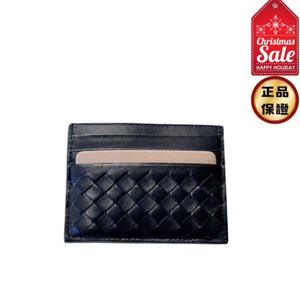 Bottega Veneta 162150 經典小羊皮編織名片卡夾  黑色 BottegaVeneta卡夾,編織卡夾,BV名片夾,小羊皮卡夾,Intrecciato卡夾,BottegaVeneta真品,精品卡夾,黑色卡夾