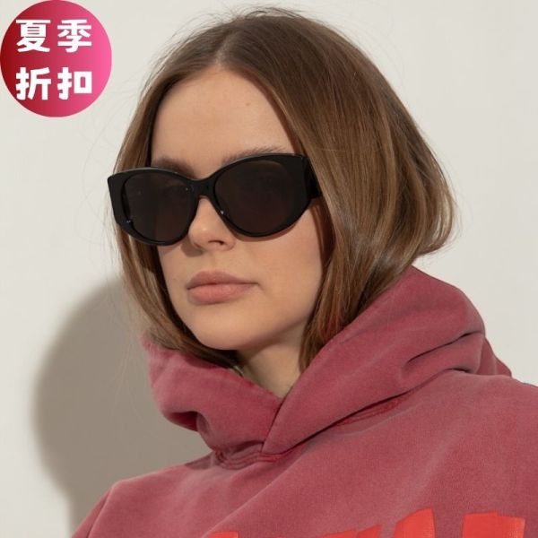 Balenciaga 832110 黑色醋酸纖維圓形太陽眼鏡 Balenciaga 太陽眼鏡, 小款圓形太陽眼鏡, 黑色醋酸纖維眼鏡, 永續時尚, 義大利手工, 低調奢華, 夏日時尚, Nano BB 設計
