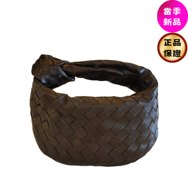 Bottega Veneta 651876  迷你 Jodie 包  果仁棕色 Bottega Veneta, 迷你Jodie包, 棕色小羊皮包, Intrecciato編織, 時尚小手提包, 迷你手提包, 經典設計