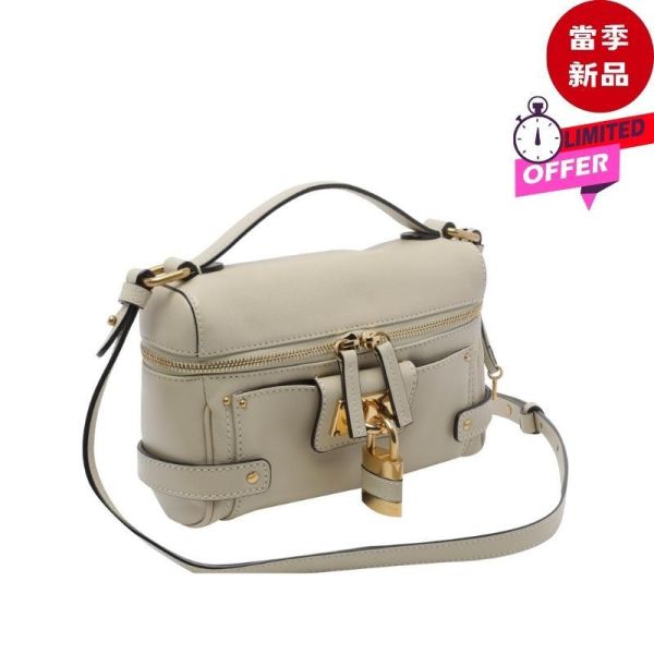 Chloe Paddington Vanity 粒面水牛皮鎖頭包   象牙白 Chloé,Paddington,Paddington Vanity,Chloé鎖頭包,水牛皮包,象牙白色斜背包,