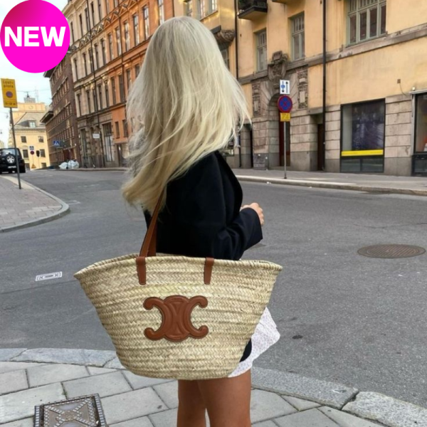 Celine 192622 中款凱旋門 Panier 草編包  黃褐色 Celine  192622 中款凱旋門 Panier 草編包

黃褐色