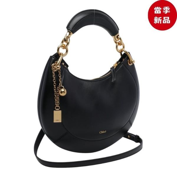 Chloe Banana Zipped 納帕小羊皮肩背包  黑色/付長肩帶 Chloé,Chloé Banana,Banana Bag,Chloé Hobo Bag,納帕小羊皮包,黑色肩背包,CH26AS921S60001