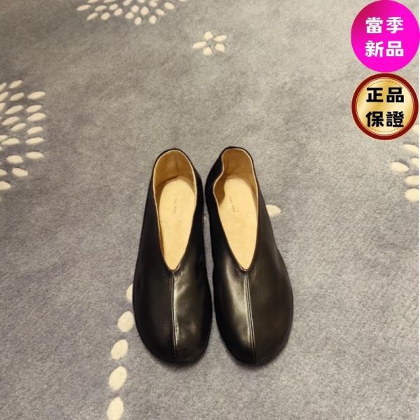 The Row 女款 Stella Slipper 羊皮平底便鞋 黑色 EU36/37/37.5/38/39/40 The Row, Stella, Slipper, 羊皮, 黑色, 義大利製, 平底鞋, 奢華休閒