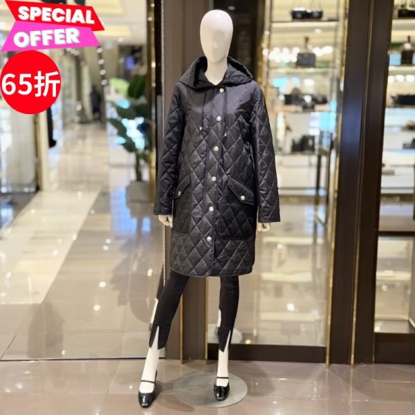 Burberry 80726701 女款溫控絎縫尼龍大衣  黑色  XS Burberry 80726701 女款大衣, 溫控絎縫大衣, Burberry 37.5® 技術, Burberry 格紋內襯大衣, 保暖透氣大衣, 女款黑色大衣, 尼龍大衣