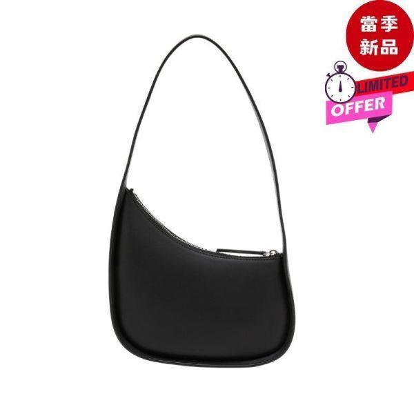 The Row 小牛皮 Half Moon 半月單肩包 黑色 The Row肩背包,The Row Half Moon,The Row黑色半月包,極簡設計包款,義大利製小牛皮包,The Row真品保證,精品通勤包推薦,The Row半月形手袋,The Row經典設計,高質感日常包