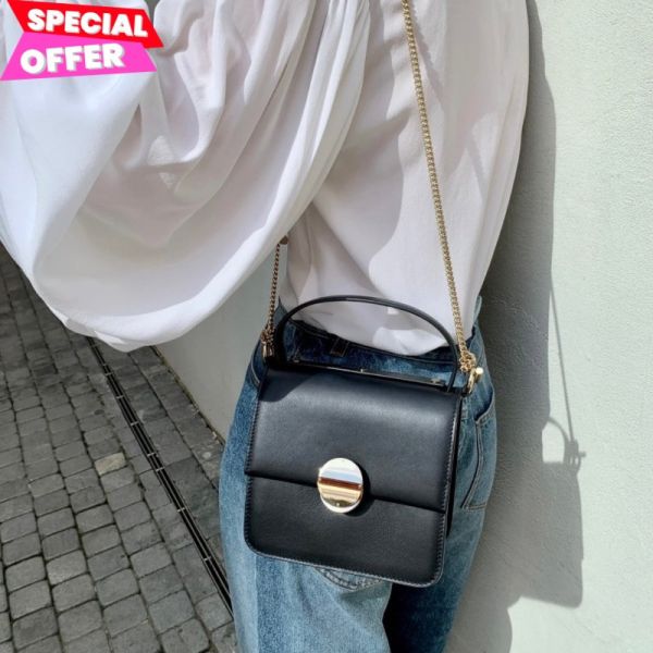 Chloe 小款 Box 小牛皮 Penelope 金幣包  黑色 Chloe 小款 Box小牛皮 Penelope 金幣包    黑色