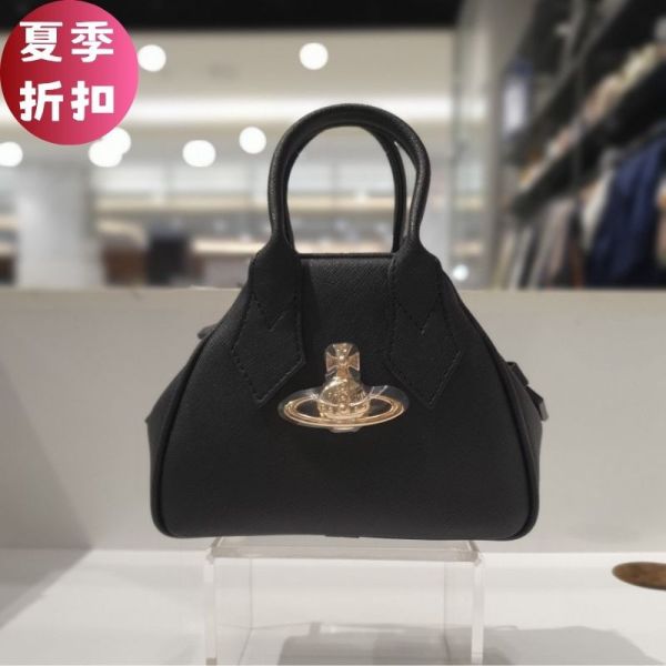 Vivienne Westwood 迷你 Yasmine保齡球包  黑色 