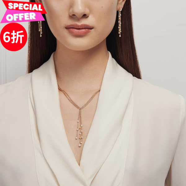 Swarovski 施華洛世奇水晶金色和白水晶流蘇項鍊 Swarovski、水晶項鍊、流蘇項鍊、鍍金飾品、精品配件、平行輸入、精品平行輸入、100%真品、專櫃真品保證、精品折扣、優惠精品價格、限時優惠、快速配送、台灣精品代購