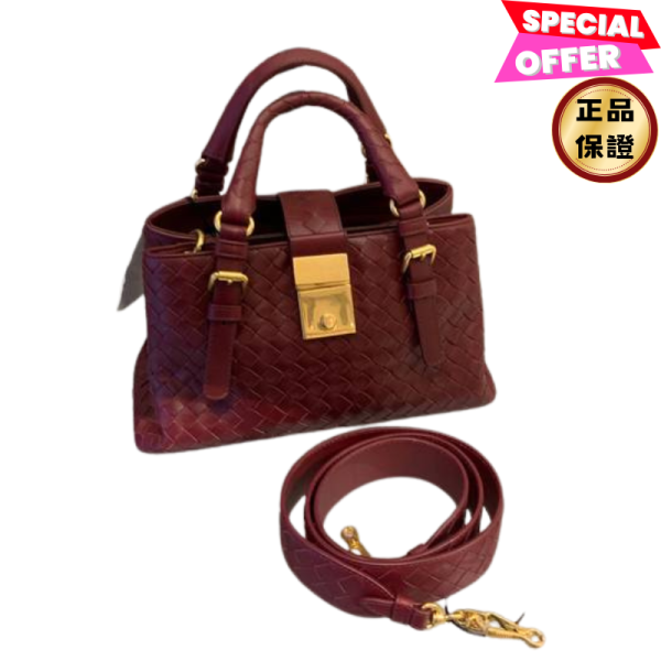 Bottega Veneta 576337 迷你 Roma 金釦包  酒紅色 Bottega Veneta, 576337, 迷你 Roma, 2用包, 小牛皮, 義大利製造, 時尚單品