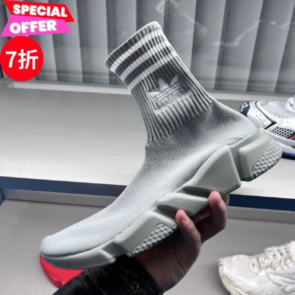 Adidas X Balenciaga 717591 男款 Speed 再生針織襪套鞋     灰色    EU 41/42/43/44/45 Adidas X Balenciaga 717591 男款 Speed 再生針織襪套鞋     灰色