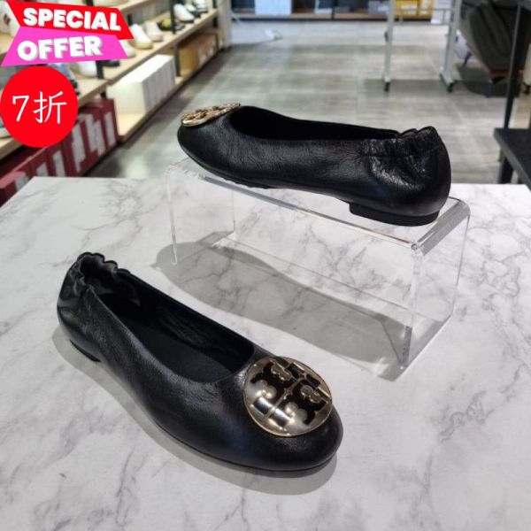 Tory Burch 147379 女款 Claire Ballet Flats 芭蕾平底鞋  黑色  36/38/38.5 Tory Burch 芭蕾平底鞋, Claire 平底鞋, 時尚舒適女鞋, 日常百搭鞋款, 高品質設計鞋, 簡約優雅女鞋, 商務通勤鞋, 午後休閒鞋