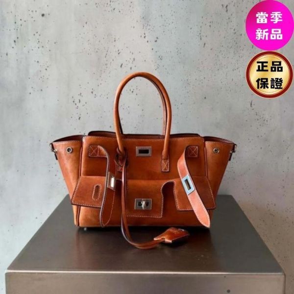 Balenciaga 835732 Bel Air Carry All Mini 植物鞣小羊皮包   牛仔棕 Balenciaga, Bel Air, 小羊皮包, 義大利製造, Balenciaga手袋