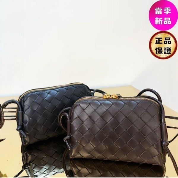 Bottega Veneta 794258 Concert 羊皮編織相機包  棕露巧克力﻿ Bottega Veneta, Concert Pouch, Intrecciato 編織, 羊皮, iPad mini, 義大利製造