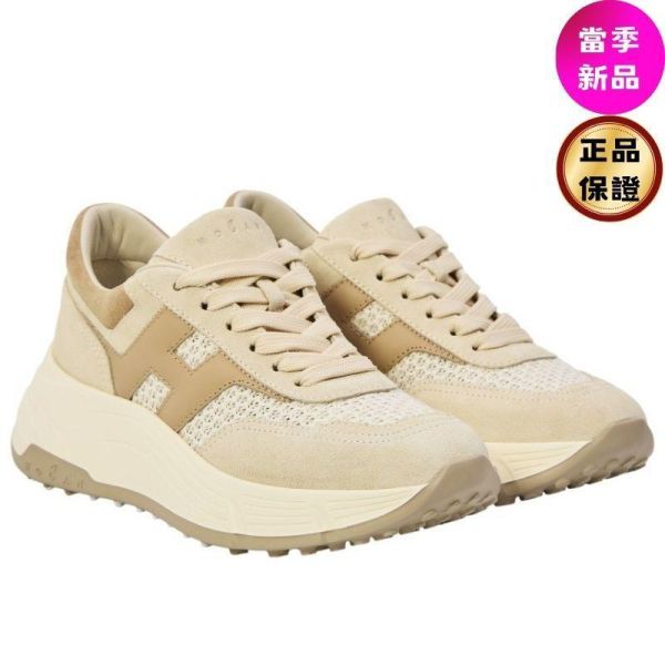 Hogan 女款 Hi-Fi 絨面革及鈎花織物厚底雲朵運動鞋  底高6.5公分  IT36/37/37.5/38/38.5/39/40 Hogan,Hi-Fi,女款運動鞋,厚底運動鞋,雲朵運動鞋