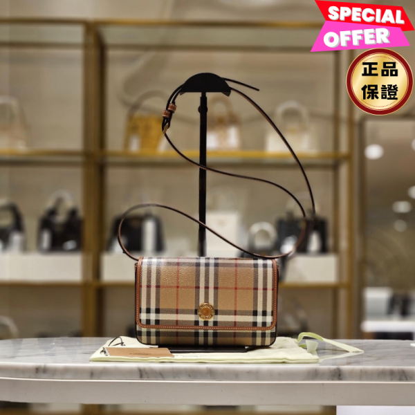 Burberry 80704211 Hampshire 包 典藏米色 Burberry, 80704211, Hampshire包, 典藏米色, 小牛皮, 格紋設計, 時尚單品