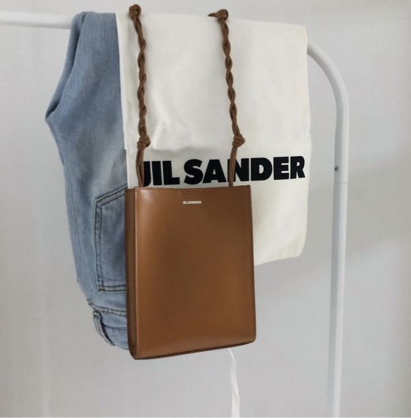 Jil Sander 小款 Tangle 編織肩帶單肩包 焦糖駝色 100%專櫃真品 台北市可面交 買手選品店 精品女裝出清3折起