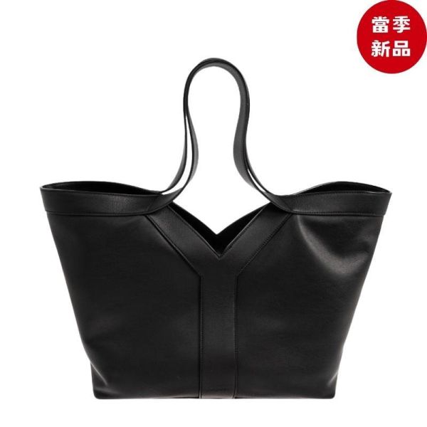 Saint Laurent 835274 YSL Y 細粒面小牛皮小款 Y 托特包  黑色﻿ Saint Laurent,Y Tote,Y小型手提袋,YSL手提袋,Saint Laurent托特包,小牛皮托特包,835274AAEB31000