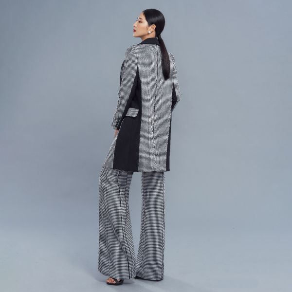 ERIKACHUNG 品牌經典｜格紋腰婁空西裝寬褲 #erikachung #西裝褲 #女士西服 #高級訂製 #女士西裝 #高訂時裝 #設計師品牌 #Erika設計師