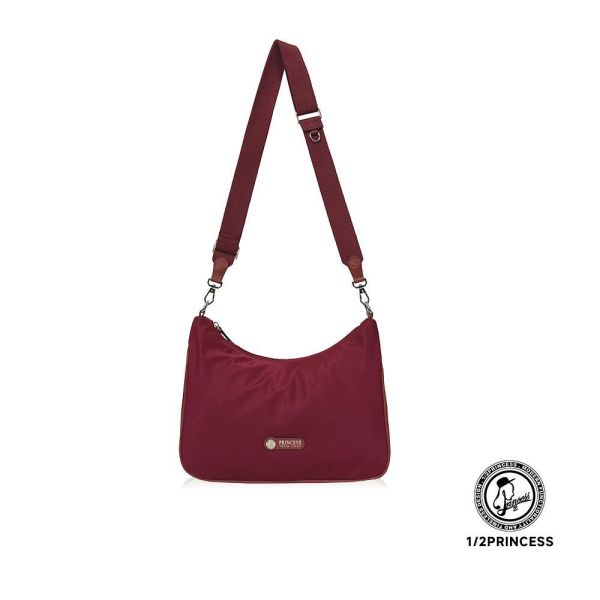 尼龍撞色月弧斜背包 