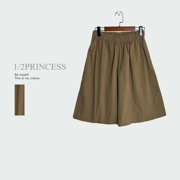 棉麻舒適A字五分褲 