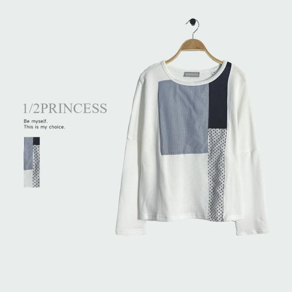 棉質設計款拼接T 