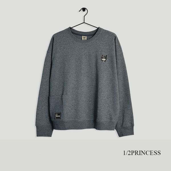 品牌半醬口袋大學T 