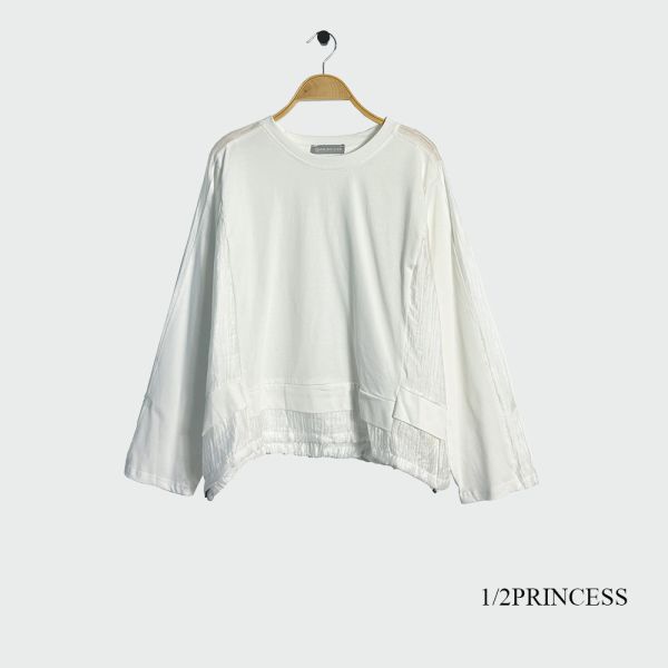 拼接撞色束口袋T 